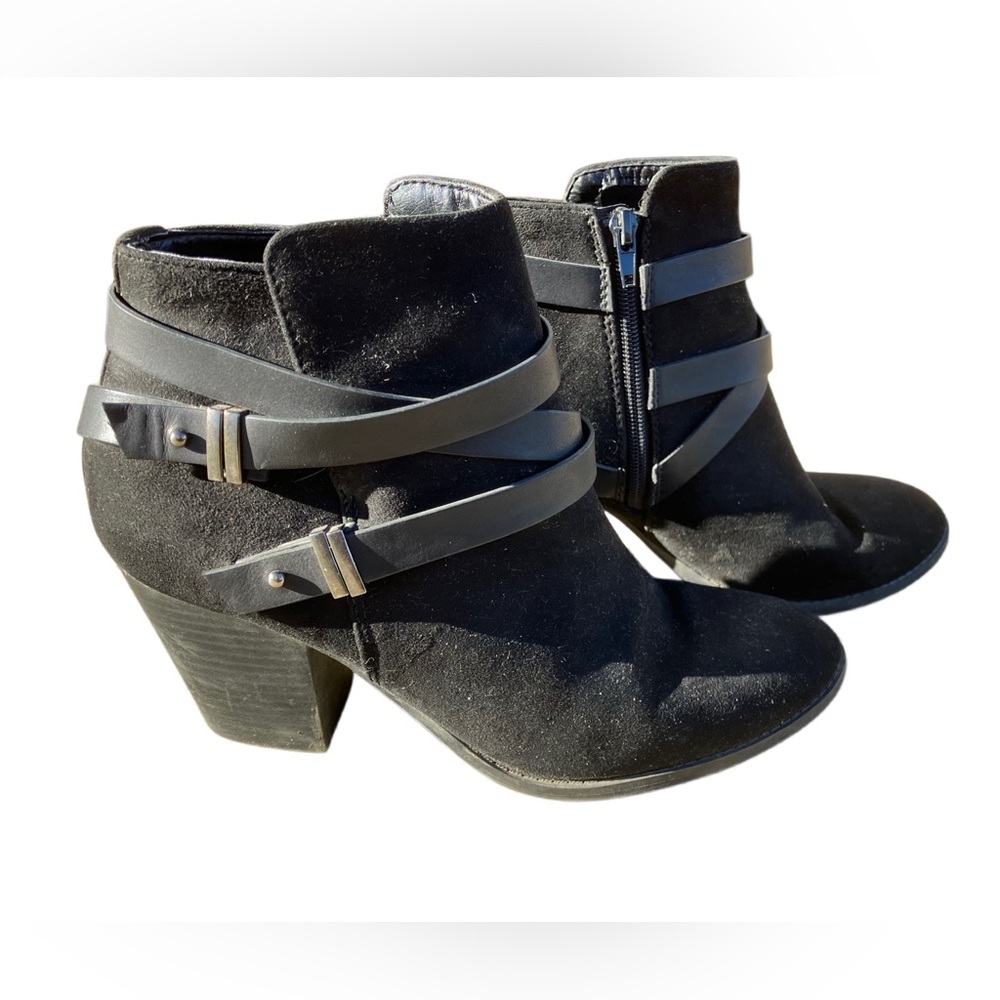 Ladies faux suede heeled ankle boots size 10